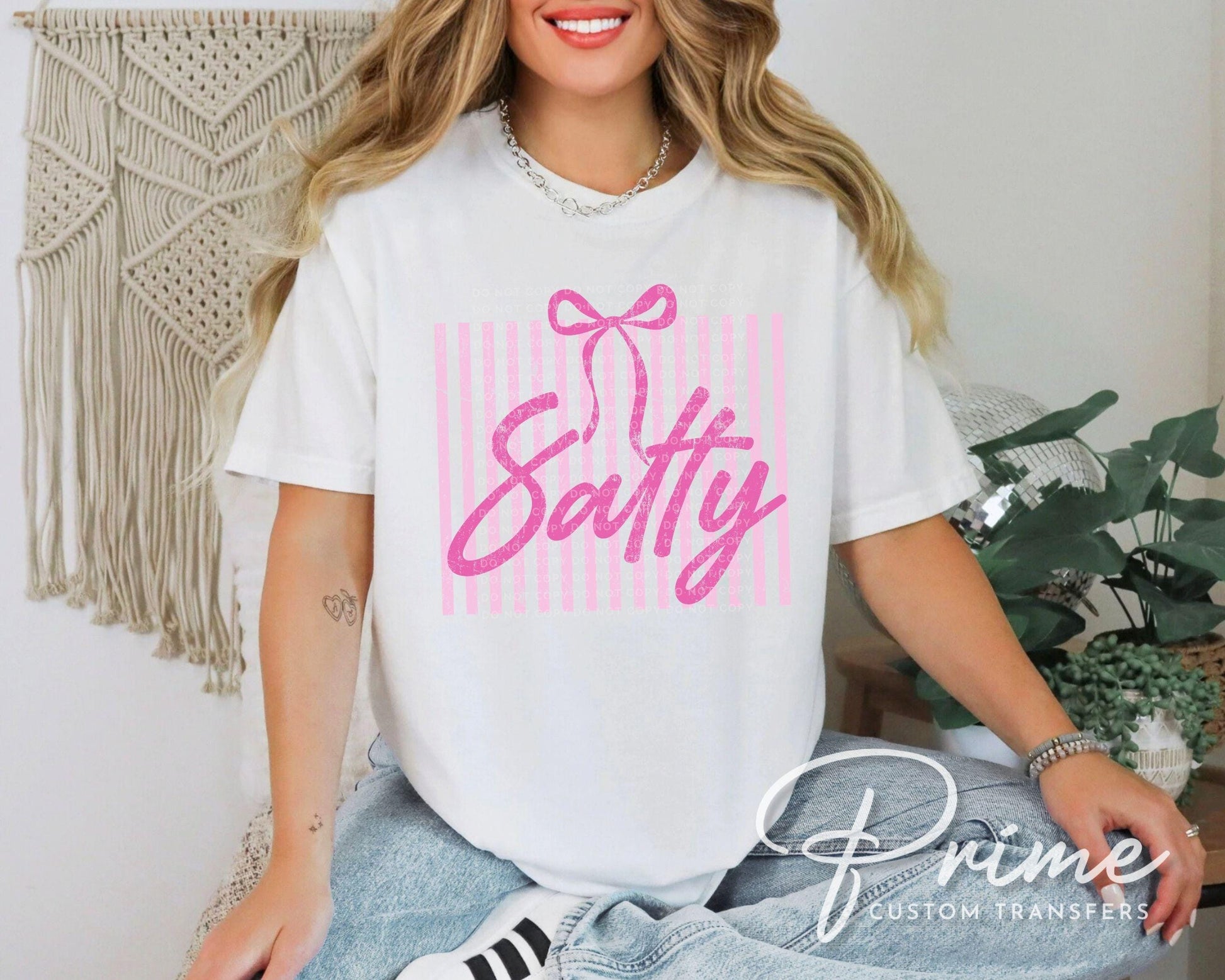 Coquette Salty DTF Transfer, Ready to Press, Sarcastic Beach T-shirt Design