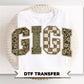 Hunting Camo Gigi DTF Transfer, Ready to Press, Tshirt Design for Grandma