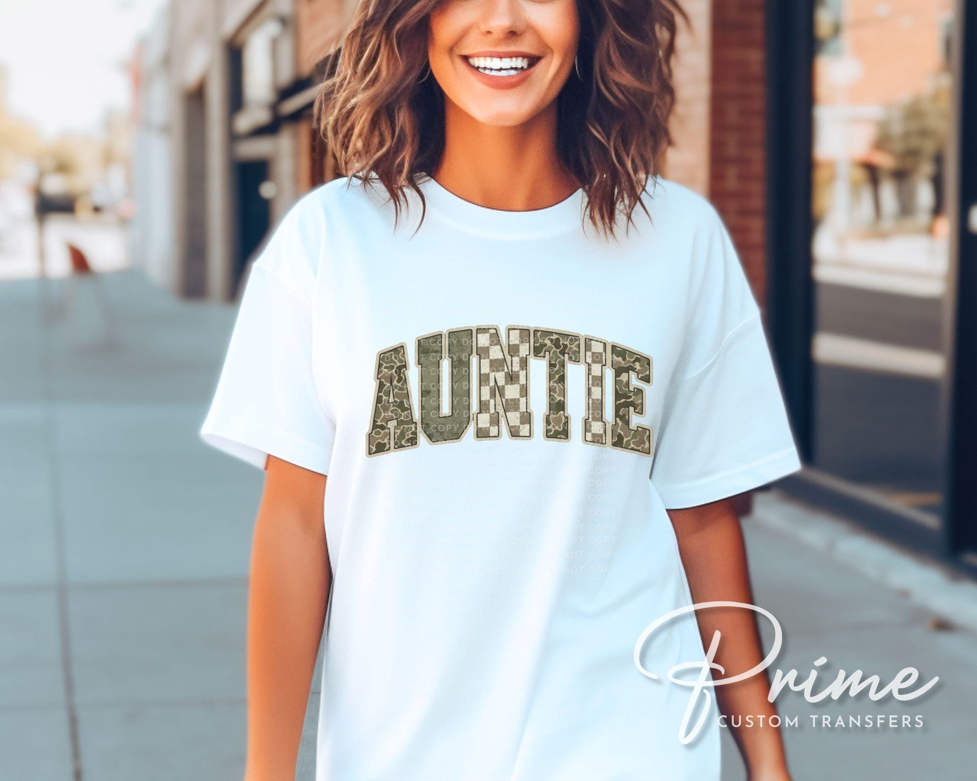Hunting Camo Auntie DTF Transfer, Ready to Press, Tshirt Design for Aunt