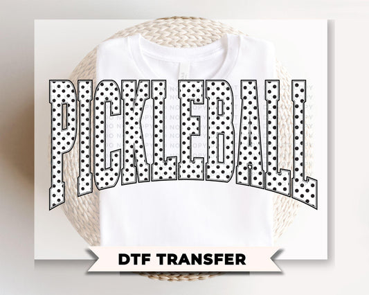 Polka Dots Pickleball DTF Transfer, Ready to Press, Sport Tshirt Design