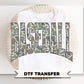 Camo Baseball DTF Transfer, Ready to Press, Sport Mama Tshirt Design