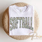 Camo Softball DTF Transfer, Ready to Press, Sport Mama Tshirt Design