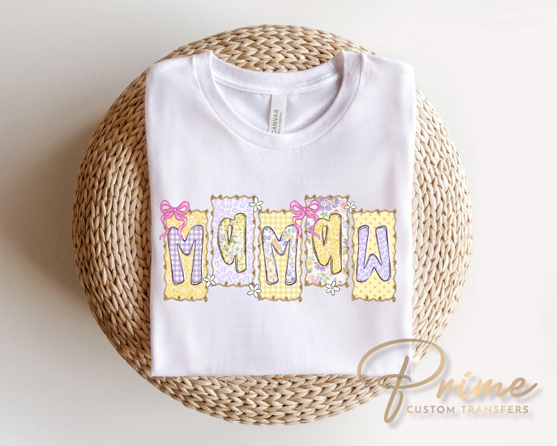 Coquette Floral Nonnie DTF Transfer, Gift for Mother's Day, Grandma Tshirt Design