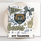 Bears School Mascot Doodle DTF Transfer, Football Season, Game Day T-shirt Transfer