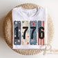 Brushstroke 1776 DTF Transfer, Ready to Press, 4th of July Tshirt Design