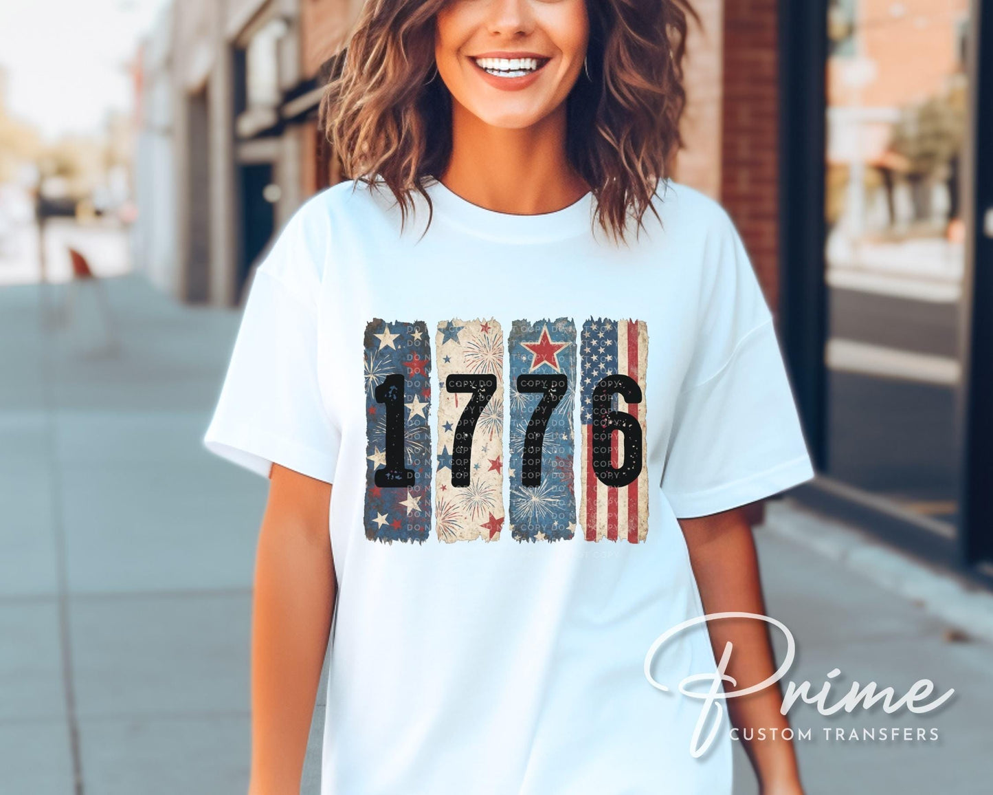 Brushstroke 1776 DTF Transfer, Ready to Press, 4th of July Tshirt Design