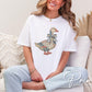 Patchwork Grandmacore Goose DTF Transfer, Ready to Press, Cottage Core Tshirt Design