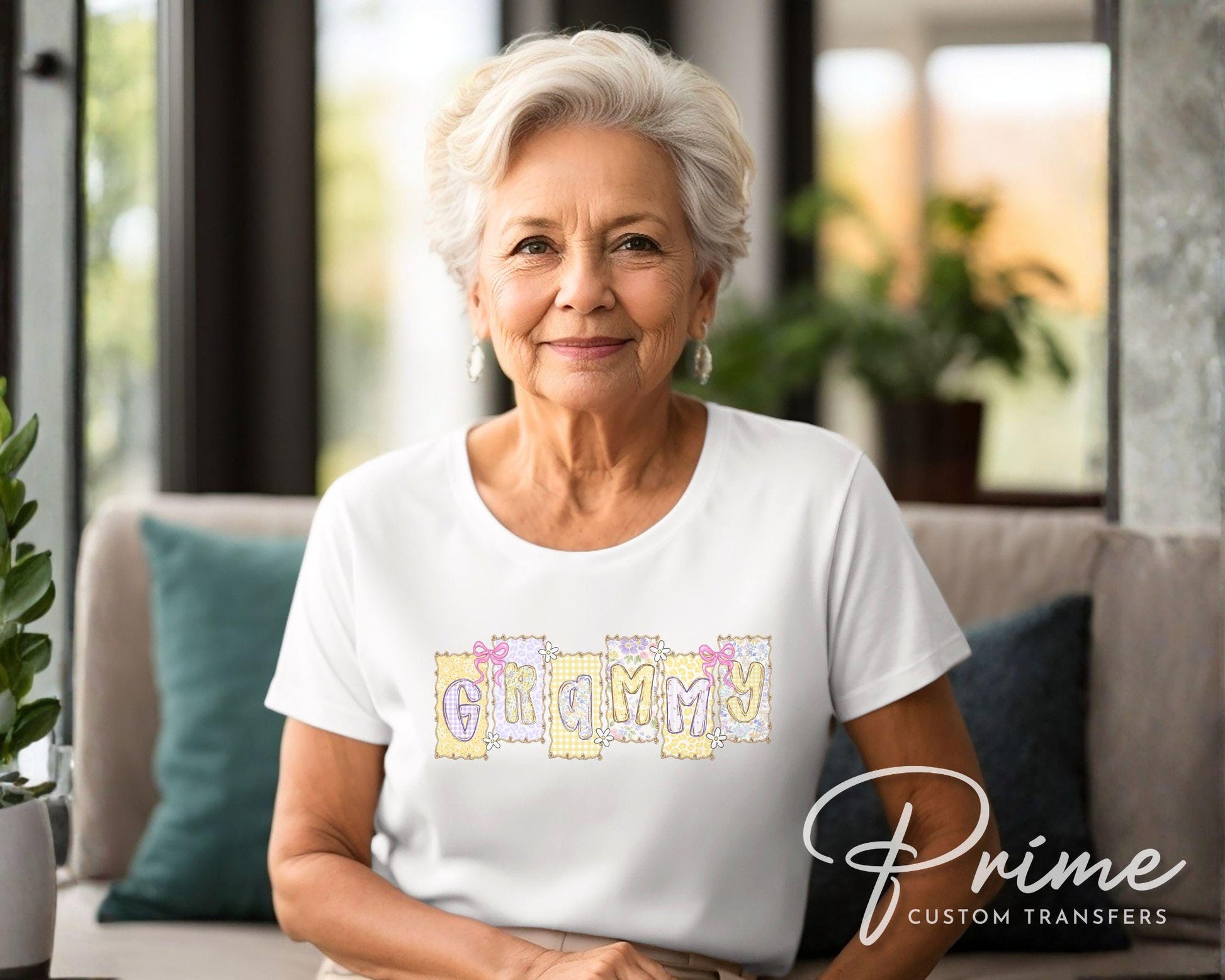 Coquette Floral Grammy DTF Transfer, Ready to Press T-shirt Design, Gift for Mother's Day