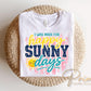 I Was Made For Happy Sunny Days DTF Transfer, Spring and Summer T-Shirt Design