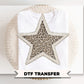 Preppy Leopard Star DTF Transfer, Ready to Press, Cheetah Star Tshirt Design, Faux Rag Quilt