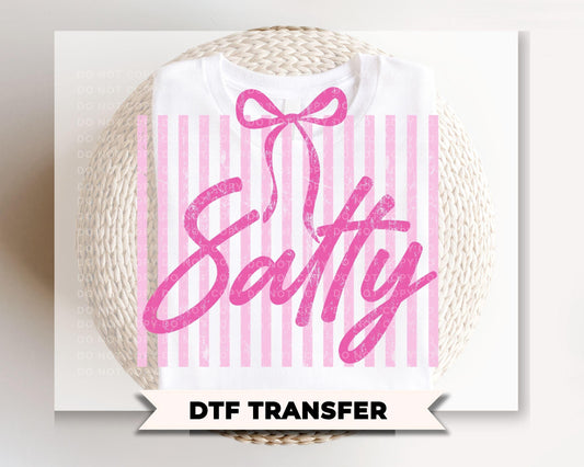 Coquette Salty DTF Transfer, Ready to Press, Sarcastic Beach T-shirt Design