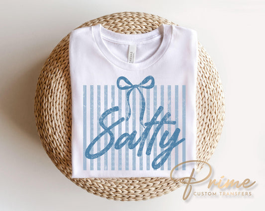 Coquette Salty DTF Transfer, Ready to Press, Sarcastic Beach T-shirt Design