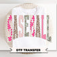 Striped Leopard Baseball DTF Transfer, Ready to Press, Game Day T-shirt Design