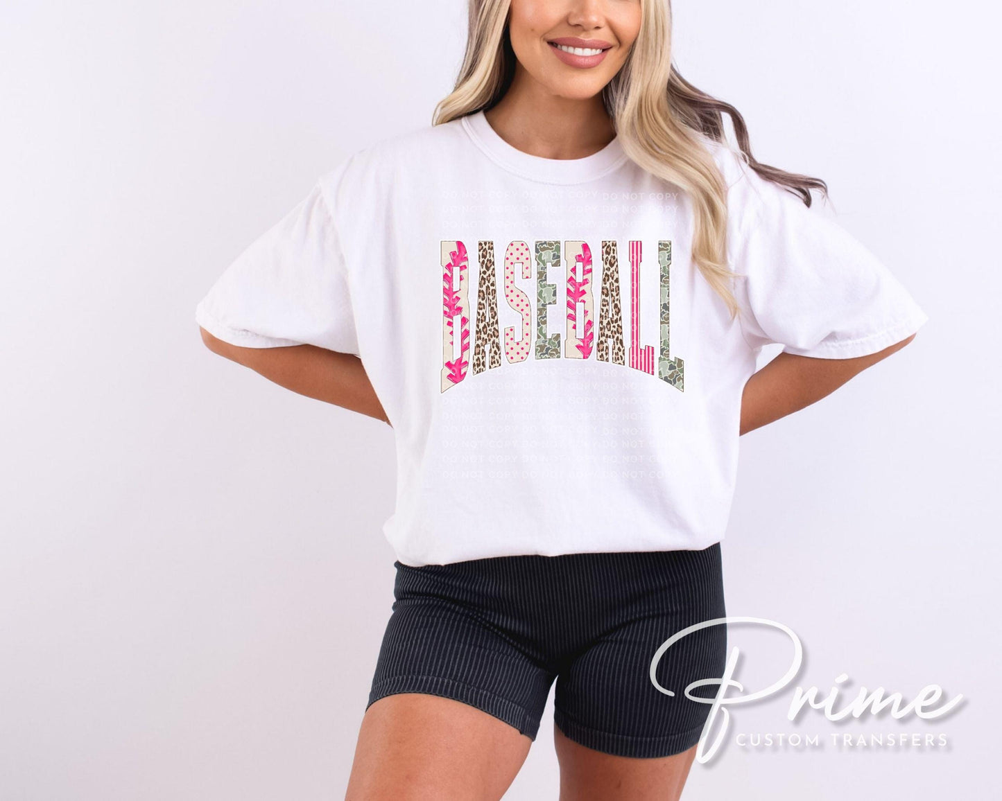 Striped Leopard Baseball DTF Transfer, Ready to Press, Game Day T-shirt Design