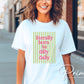 Literally Born to Dilly Dally DTF Transfer, Ready to Press, Preppy Striped T-shirt Design