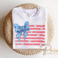 Watercolor American Flag DTF Transfer, Ready to Press, 4th of July Tshirt Design