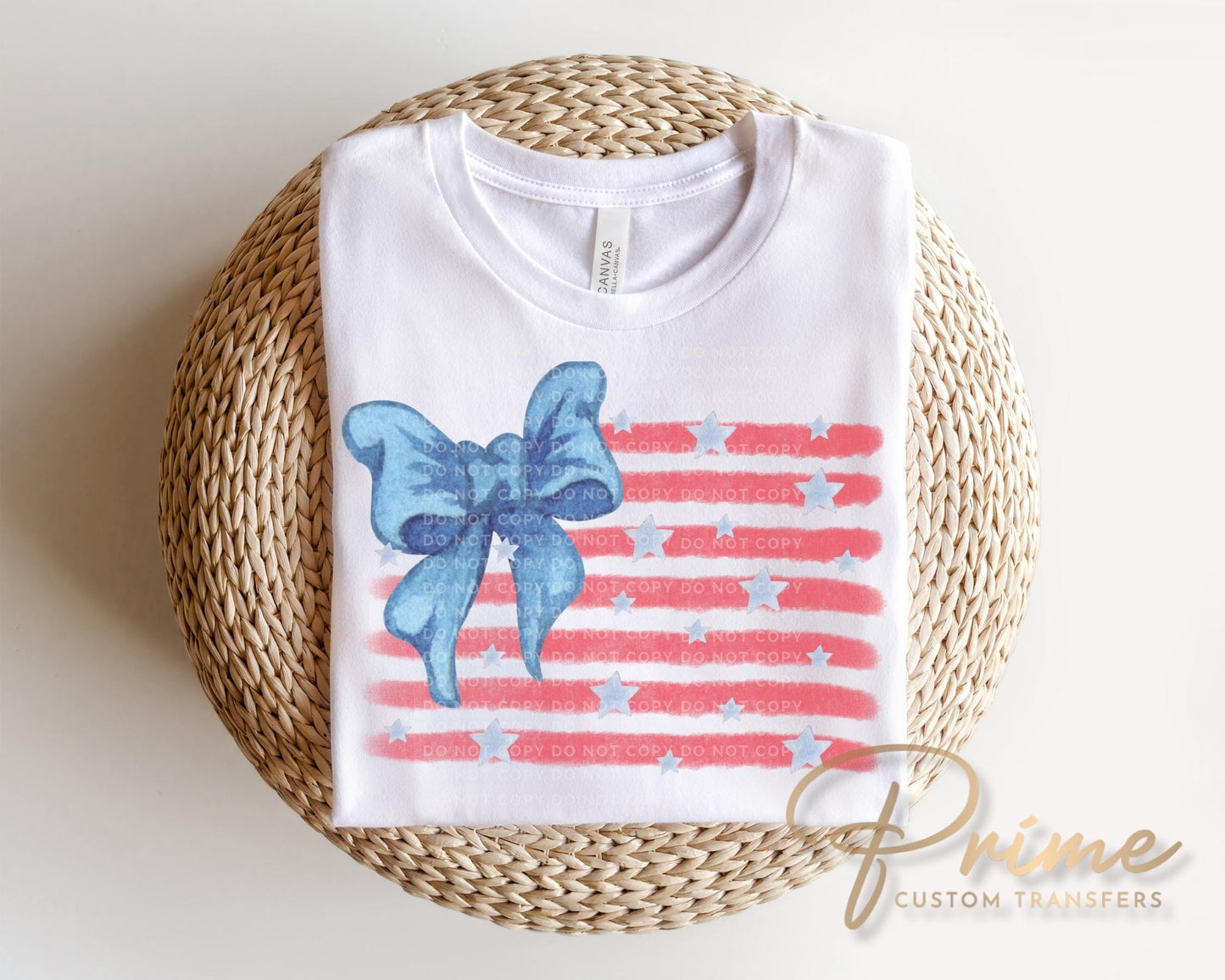 Watercolor American Flag DTF Transfer, Ready to Press, 4th of July Tshirt Design