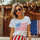 Watercolor American Flag DTF Transfer, Ready to Press, 4th of July Tshirt Design