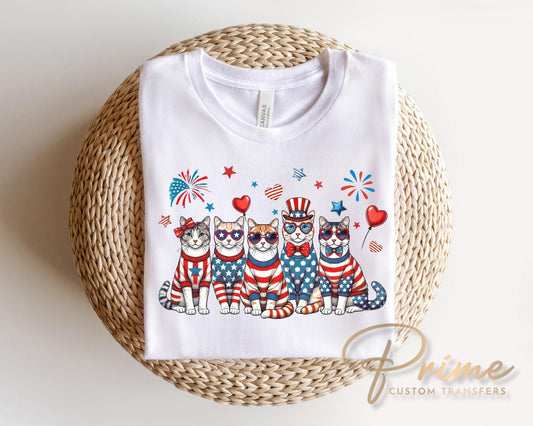 Patriotic Dogs DTF Transfer, Ready to Press, 4th of July Dog Lover Tshirt Design