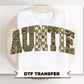 Hunting Camo Auntie DTF Transfer, Ready to Press, Tshirt Design for Aunt