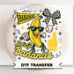 Banana Baseball Mascot DTF Transfer, Game Day, Sports Mom Tshirt Design