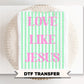 Love Like Jesus DTF Transfer, Ready to Press, Striped Christian Tshirt Design