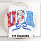 USA Lace Coquette DTF Transfer, Ready to Press, 4th of July Tshirt Design