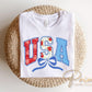 USA Lace Coquette DTF Transfer, Ready to Press, 4th of July Tshirt Design