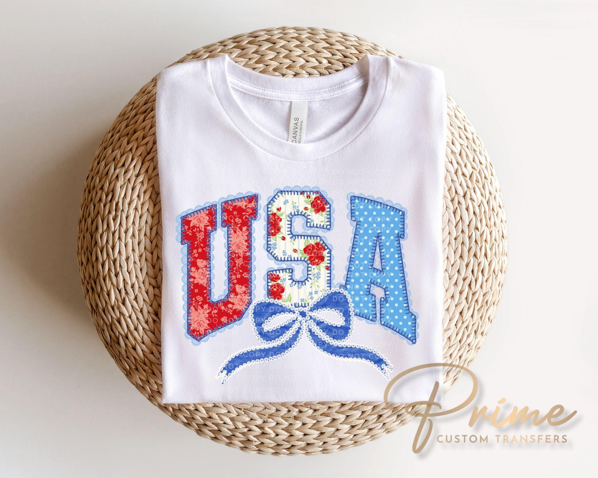 USA Lace Coquette DTF Transfer, Ready to Press, 4th of July Tshirt Design