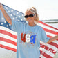 USA Splatter DTF Transfer, Ready to Press, 4th of July Tshirt Design