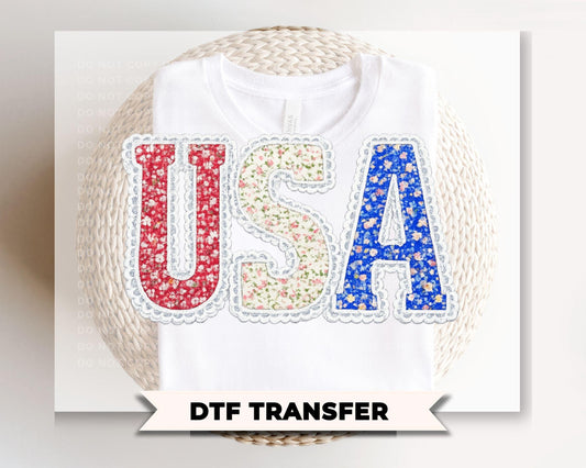 USA Lace Coquette DTF Transfer, Ready to Press, 4th of July Tshirt Design