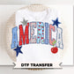 America DTF Transfer, Ready to Press, Coquette 4th of July Tshirt Design