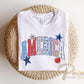 America DTF Transfer, Ready to Press, Coquette 4th of July Tshirt Design