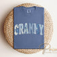 Grammy Blue Toile Patchwork DTF Transfer, Gift for Mother's Day, Grandmacore T-shirt Design