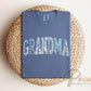 Grandma Blue Toile Patchwork DTF Transfer, Gift for Mother's Day, Grandmacore T-shirt Design