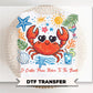 If Crabby Please Return to The Beach DTF Transfer, Funny Summer Crab T-Shirt Design