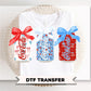 Coquette Patriotic Soda Cans DTF Transfer, Ready to Press, 4th of July Tshirt Design