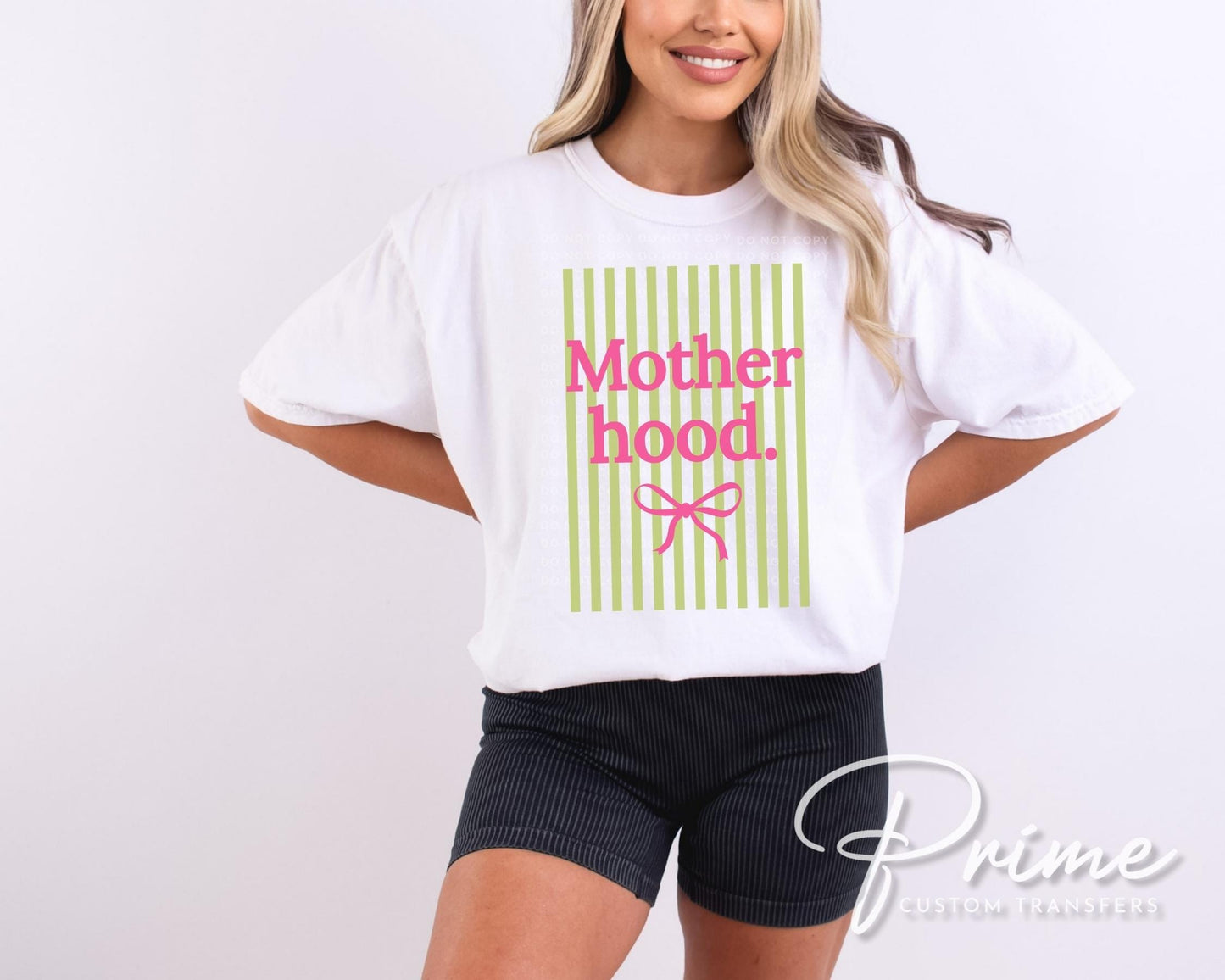 Striped Coquette Motherhood DTF Transfer, Ready to Press, Mother's Day Tshirt Design