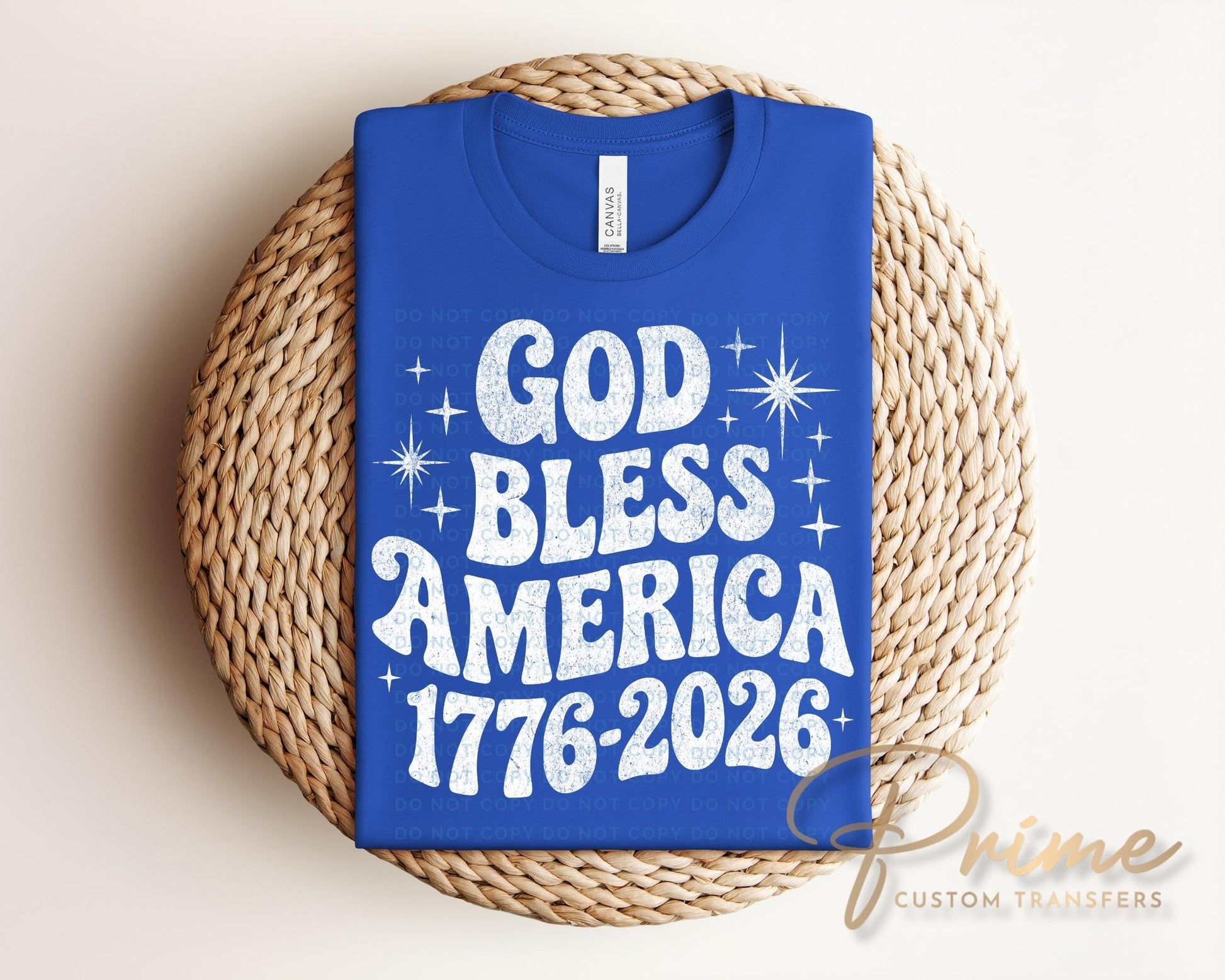 God Bless America 250th Anniversary DTF Transfer, 4th of July Tshirt Design