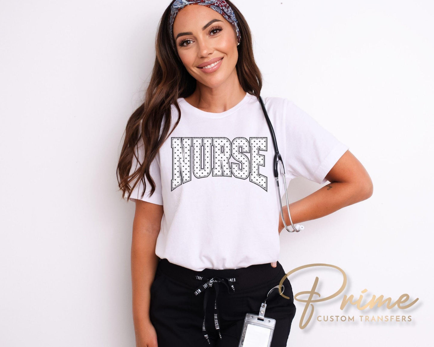 Polka Dot Nurse DTF Transfer, Gift for Nurse Graduation, Tshirt Design