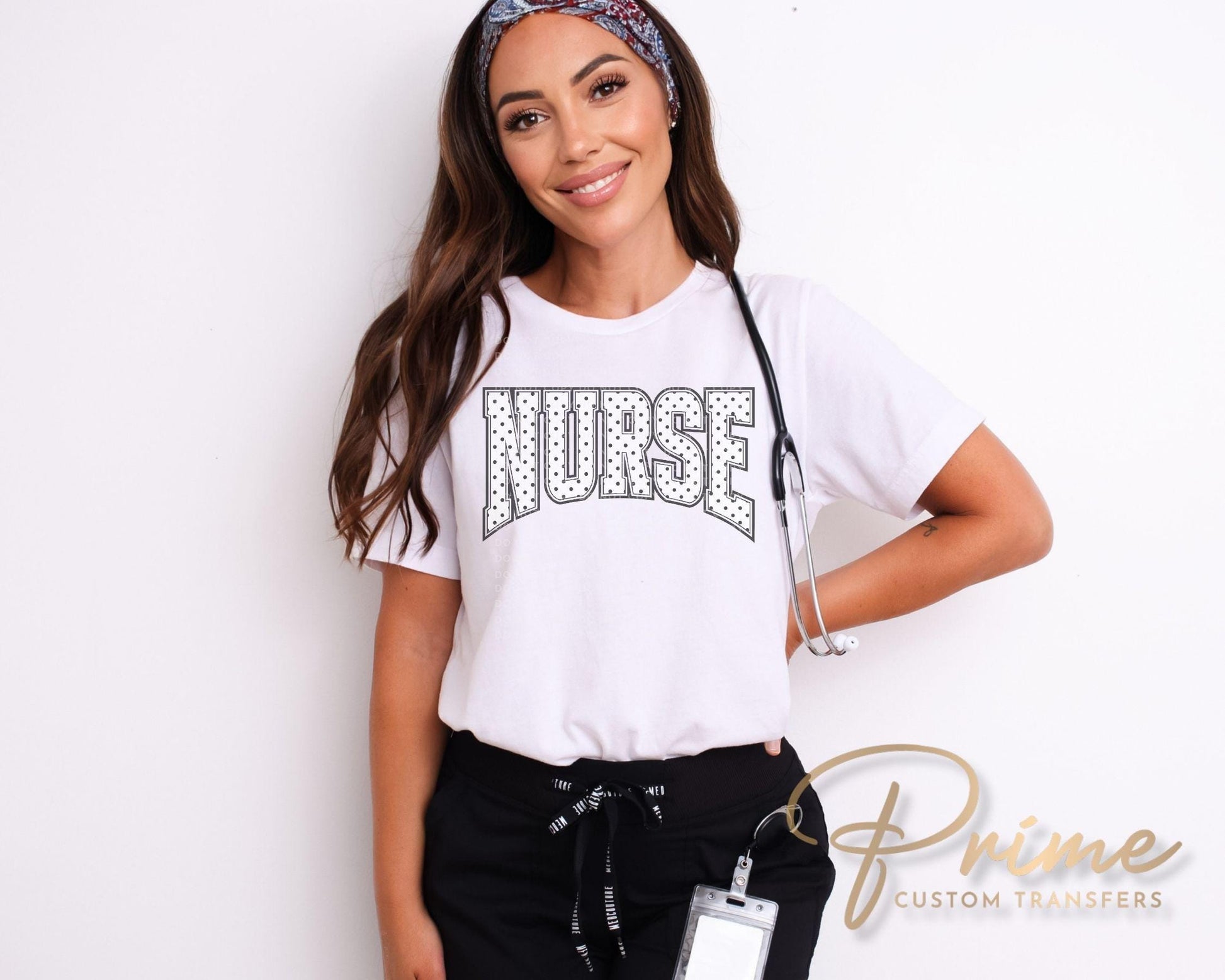 Polka Dot Nurse DTF Transfer, Gift for Nurse Graduation, Tshirt Design
