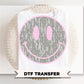 Camo Smiley Face DTF Transfer, Ready to Press, Camouflage Tshirt Design