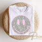 Camo Smiley Face DTF Transfer, Ready to Press, Camouflage Tshirt Design