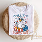 Chill the Fourth Out DTF Transfer, Funny Patriotic Goose Tshirt Design