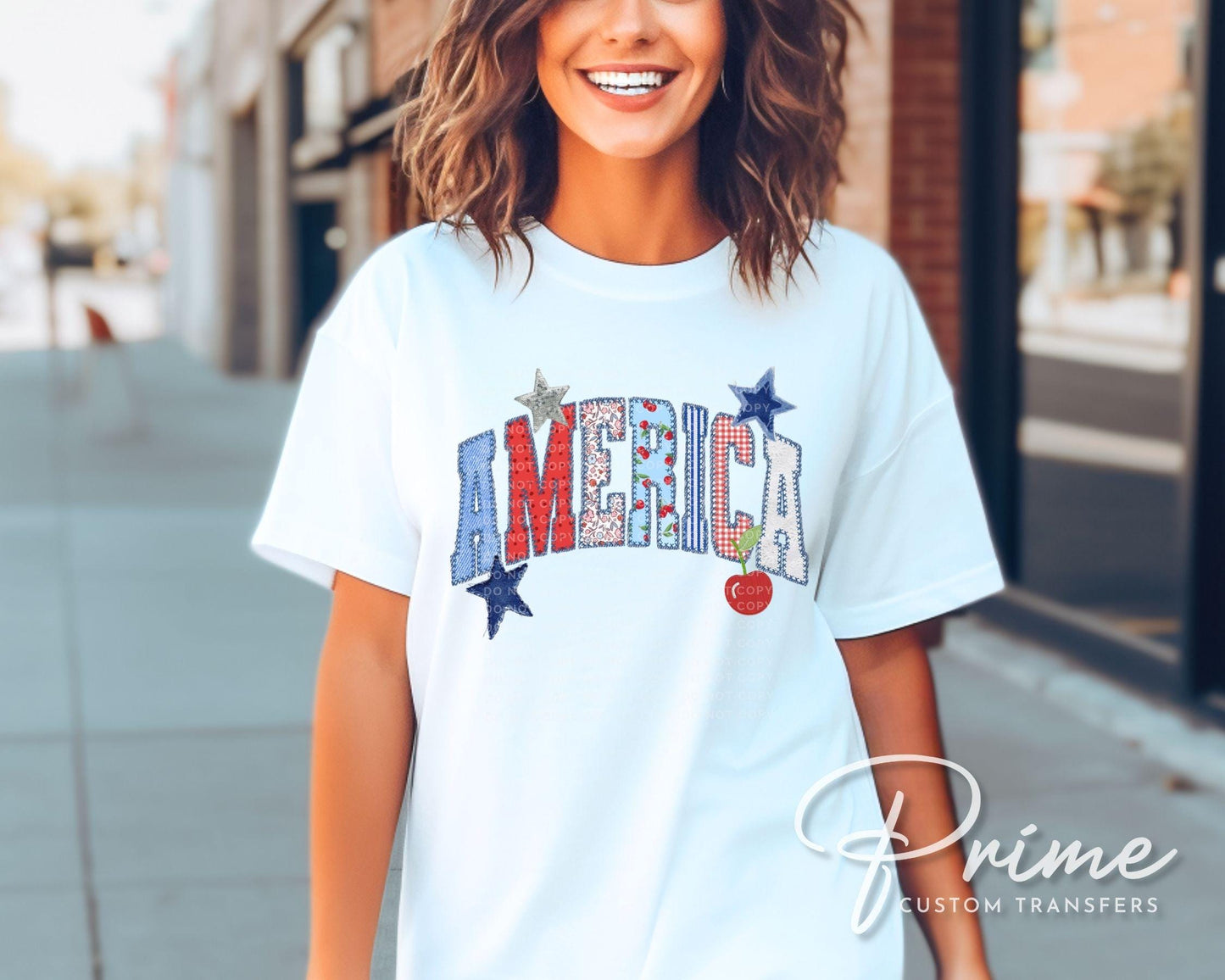 America DTF Transfer, Ready to Press, Coquette 4th of July Tshirt Design