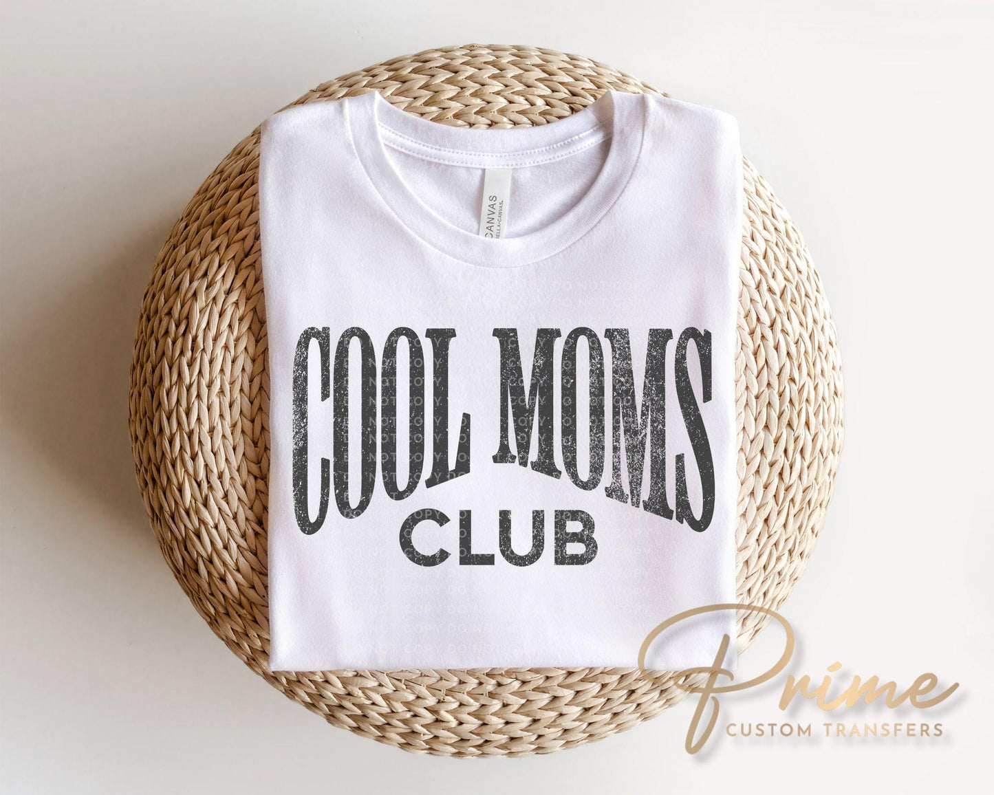 Cool Moms Club DTF Transfer, Ready to Press T-shirt Design, Gift for Mother's Day
