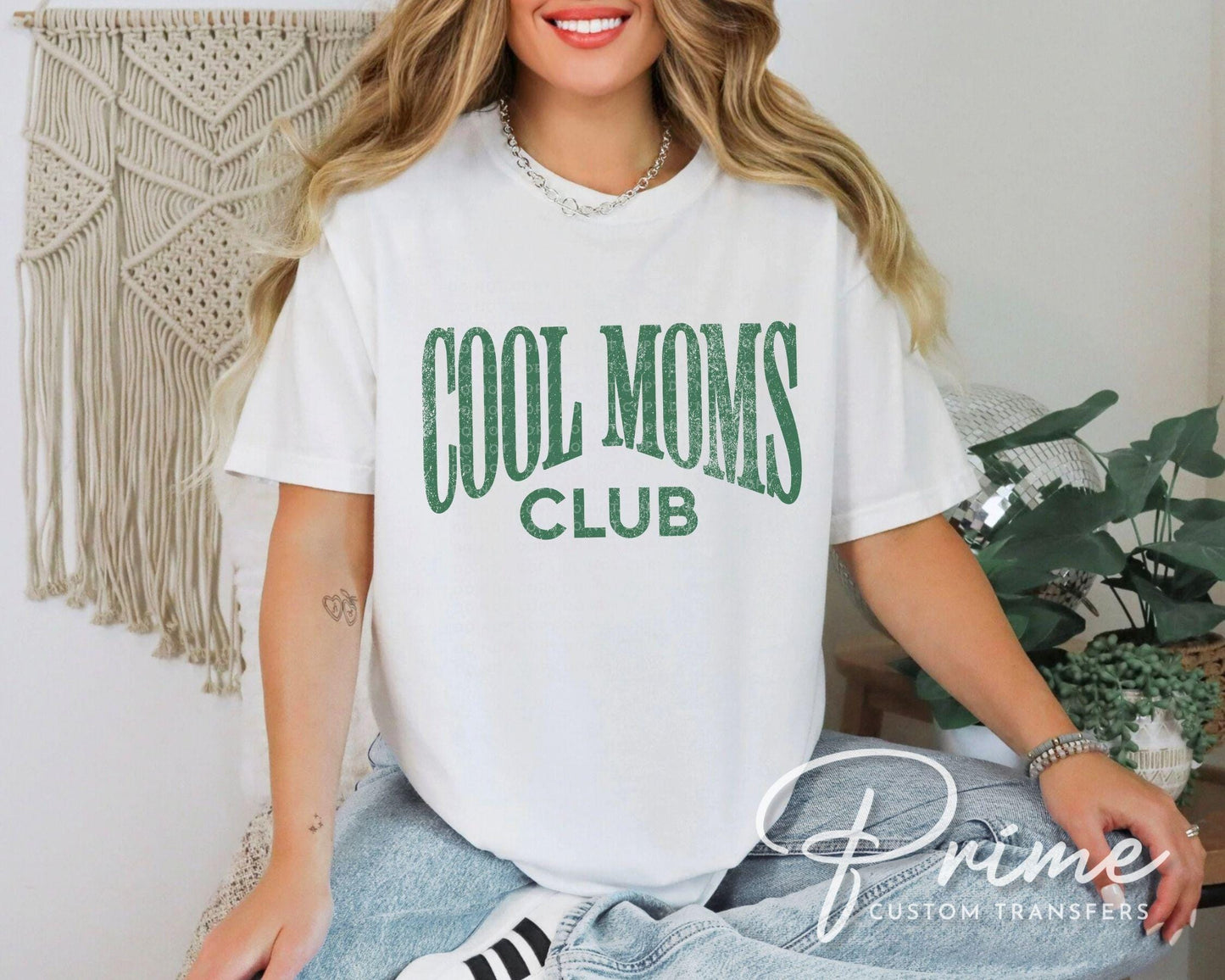 Cool Moms Club DTF Transfer, Ready to Press T-shirt Design, Gift for Mother's Day