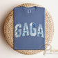 Gaga Blue Toile Patchwork DTF Transfer, Gift for Mother's Day, Grandmacore T-shirt Design