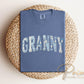 Granny Blue Toile Patchwork DTF Transfer, Gift for Mother's Day, Grandmacore T-shirt Design