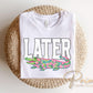 Later Aligator DTF Transfer, Summer, Beach Tshirt Design